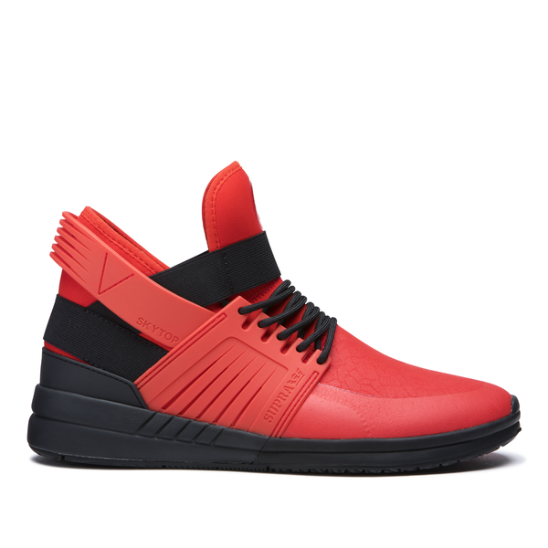 black and red supra high tops